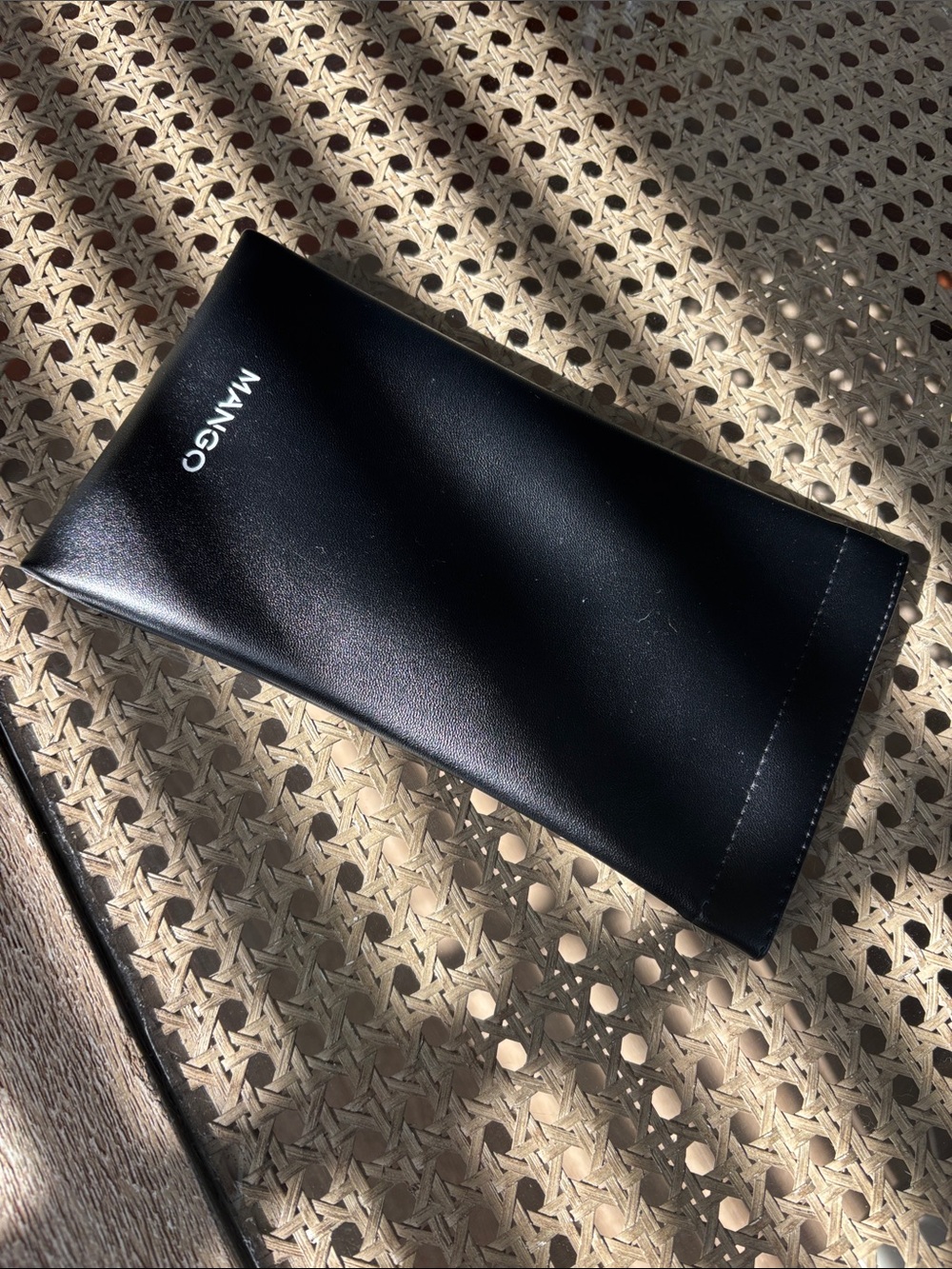 Mango Black Sunglasses Pouch with White Logo